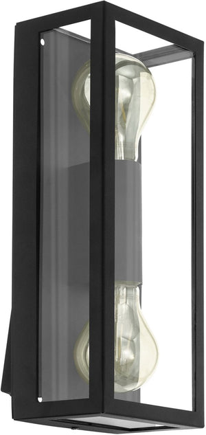 Eglo alamonte 1 wandlamp buiten - e27 - 38 cm - zwart