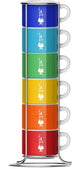Bialetti impilabili di colori espresso kopjes in rek 6 stuks