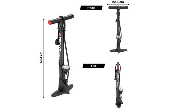 Afbeelding laden in galerijviewer, Trivio - breeze fietspomp met drukmeter - dubbel ventiel zowel presta als schrader. type storm

