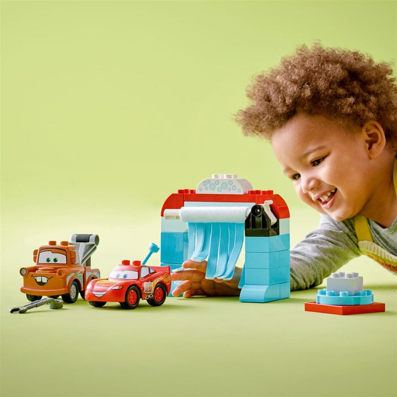 Load image into Gallery viewer, Lego Duplo Duplo 10996 Disney Bliksem McQueen + Takel Wasstraat
