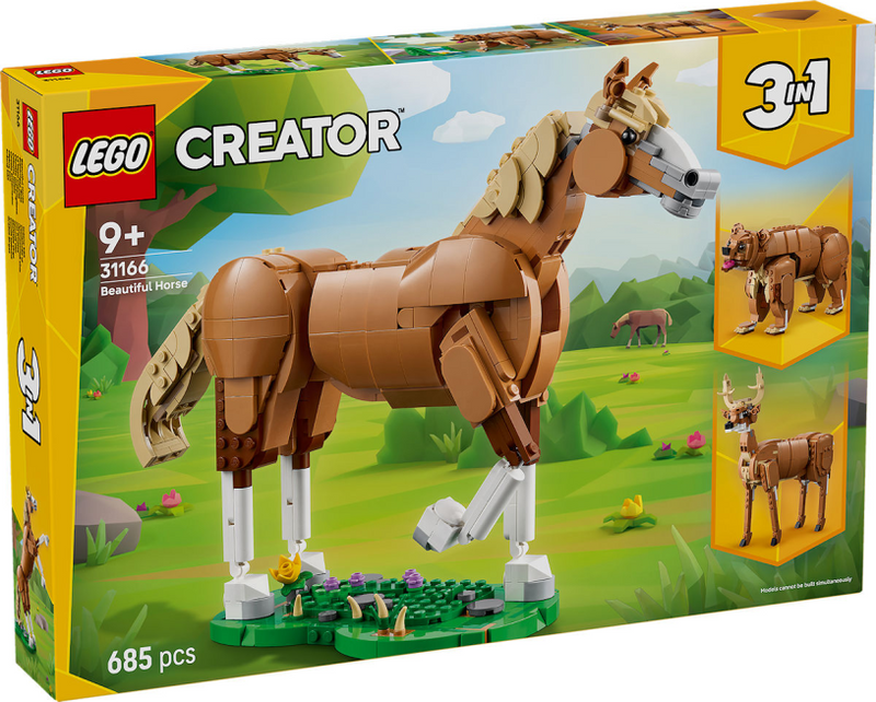 ギャラリービューアに画像をロードする, Lego ® creator 3in1 prachtig paard, dierenbouwset - 31166
