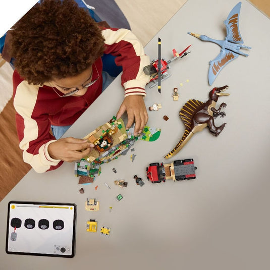 Lego jurassic world 76976 spinosaurus en quetzalcoatlus luchtmissie