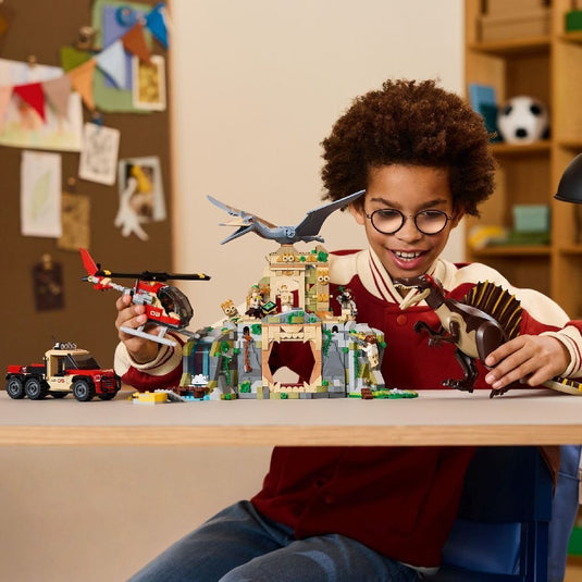 Lego jurassic world 76976 spinosaurus en quetzalcoatlus luchtmissie