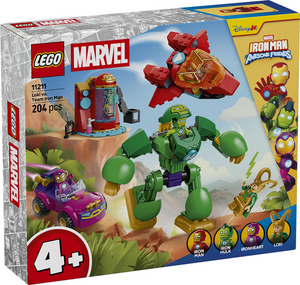 Lego ® ǀ marvel iron man en zijn fantastische vriendjes loki tegen team iron man - cadeau voor kinderen vanaf 4 jaar - 11211