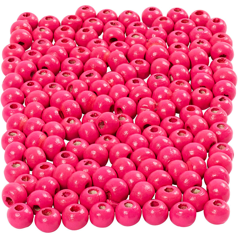 Load image into Gallery viewer, Https: www.cchobby.nl houten-kralen-d-5-mm-gatgrootte-1-5-mm-ca-150-stuk-roze-150-stuk-6-gr-1-doos

