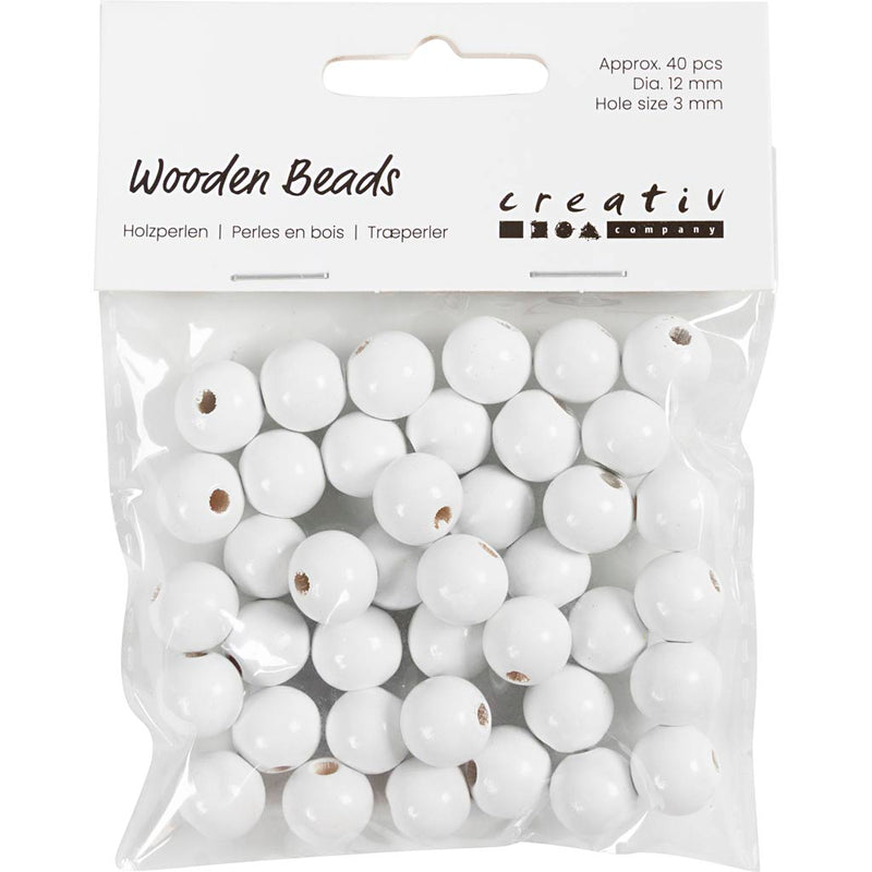 Load image into Gallery viewer, Https: www.cchobby.nl houten-kralen-d-12-mm-gatgrootte-3-mm-ca-40-stuk-wit-22-gr-1-doos
