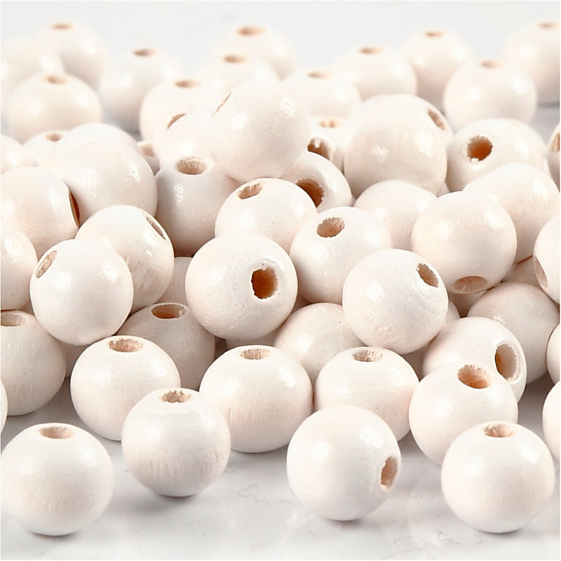 Load image into Gallery viewer, Https: www.cchobby.nl houten-kralen-d-8-mm-gatgrootte-2-mm-ca-80-stuk-wit-15-gr-1-doos
