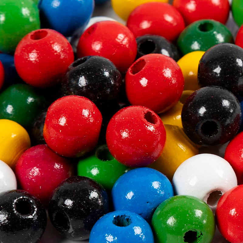 Load image into Gallery viewer, Creativ company https: www.cchobby.nl houten-kralen-d-10-mm-gatgrootte-3-mm-ca-70-div-diverse-kleuren-20-gr-1-doos
