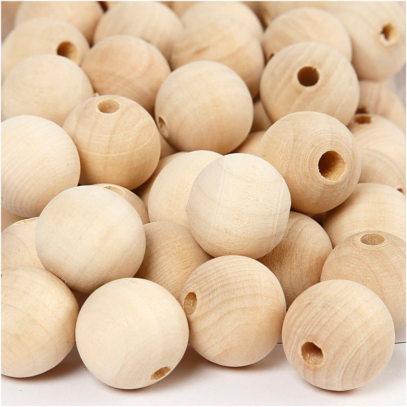 Load image into Gallery viewer, Creativ company https: www.cchobby.nl houten-kraal-d-20-mm-gatgrootte-4-mm-200-stuk-1-doos
