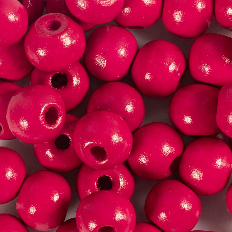 Afbeelding laden in galerijviewer, Https: www.cchobby.nl houten-kralen-d-10-mm-gatgrootte-3-mm-roze-175-stuk-50-gr-1-doos
