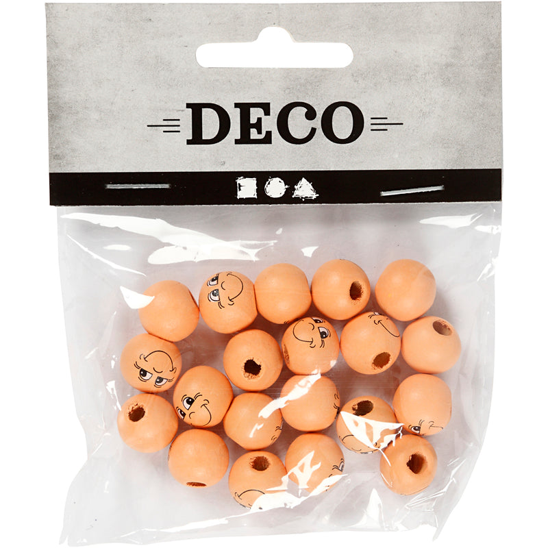 Load image into Gallery viewer, Https: www.cchobby.nl houten-ballen-met-gezichten-d-12-mm-licht-beige-20-stuk-1-doos
