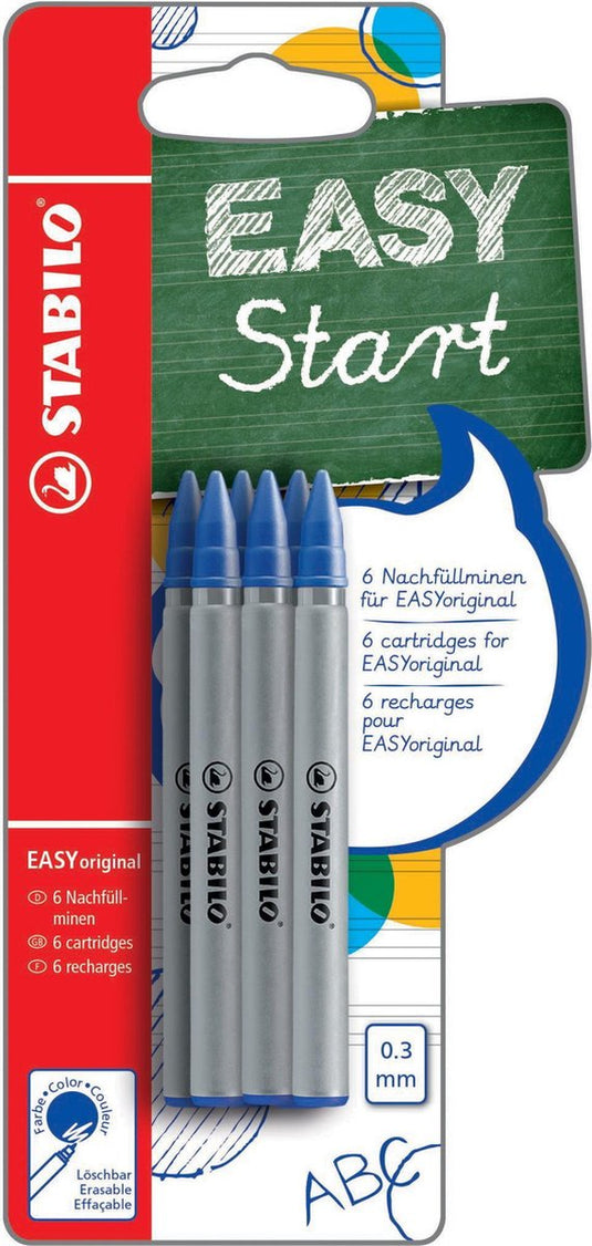 Stabilo easyorginal penvulling - fine 0.3mm - blister - 6 stuks