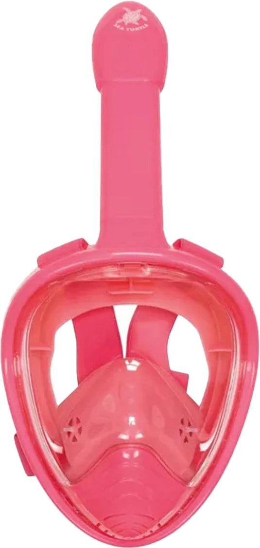 Sea turtle snorkelmasker - snorkel - duikbril - snorkelset - full face masker - kinderen - roze - xs