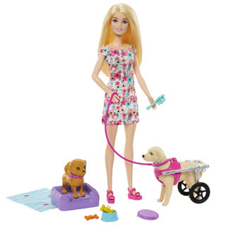 Load image into Gallery viewer, Barbie pop walk and wheel pet speelset en accessoires
