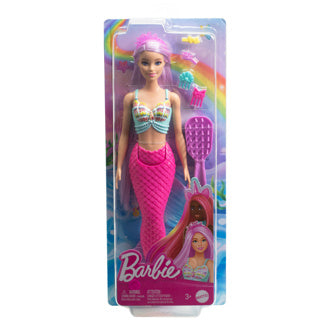 Barbie zeemeermin roze lang haar