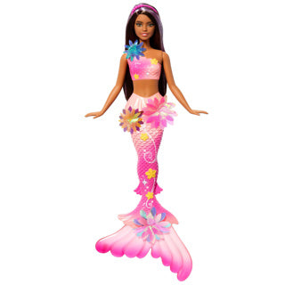 Afbeelding laden in galerijviewer, Barbie flower magic zeemeerminpop – magische bloemen die bloeien - bruin roze
