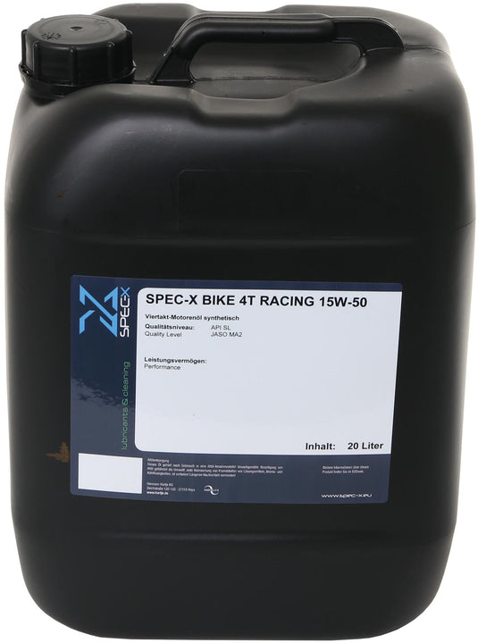 Spec-x motorolie bike 4t racing motor oil 4t 15w-50 raci 20l bike