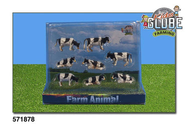Kids globe koe 1:87 zwart wit koe 1:87 zwart wit ligend en staand