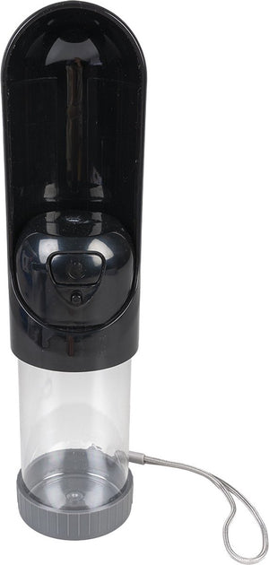 Duvo plus - waterfles - hond - drinkfles compact 300ml - 6,5x6,5x18,5cm wit - 1st