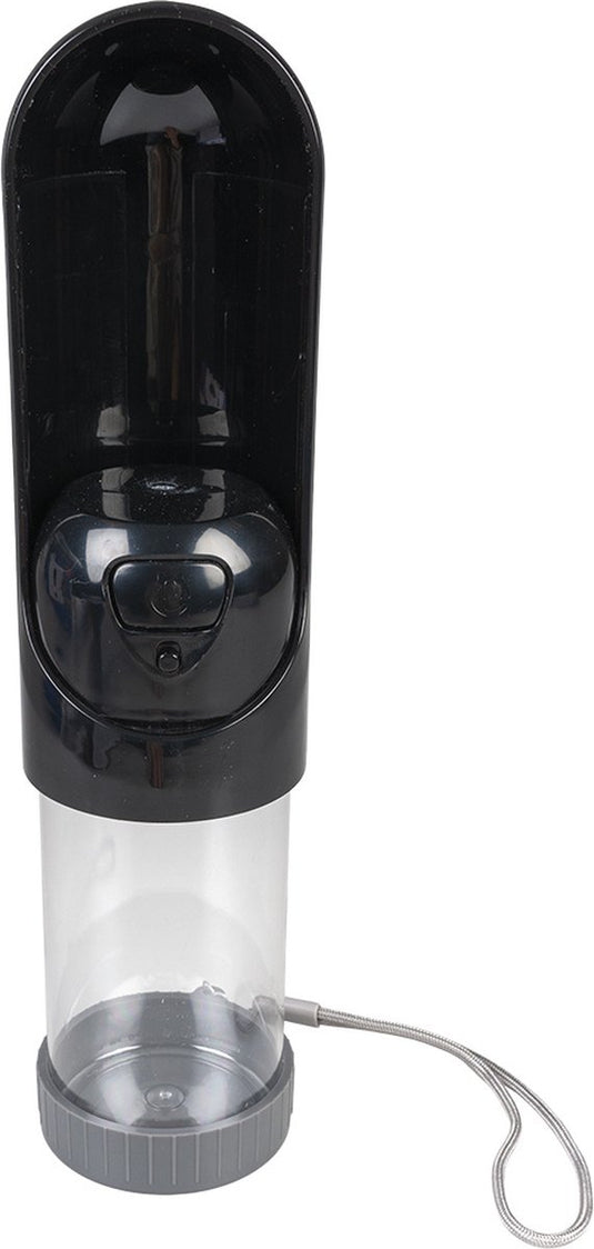 Duvo plus - waterfles - hond - drinkfles compact 300ml - 6,5x6,5x18,5cm wit - 1st