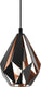 Eglo carlton 1 hanglamp - e27 - ø 20,5 cm - zwart koper