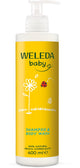 Weleda babyshampoo douchecrème - calendula - mild reinigen uitdroging voorkomen - 100% natuurlijke ingrediënten - 400ml