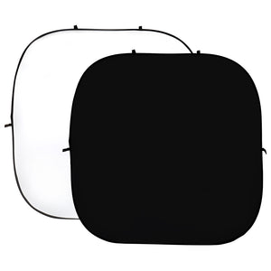 Studioking background board wit zwart 240x240 cm