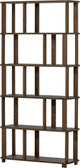 Woood riss boekenkast - eikenhout - naturel - 186x90x30
