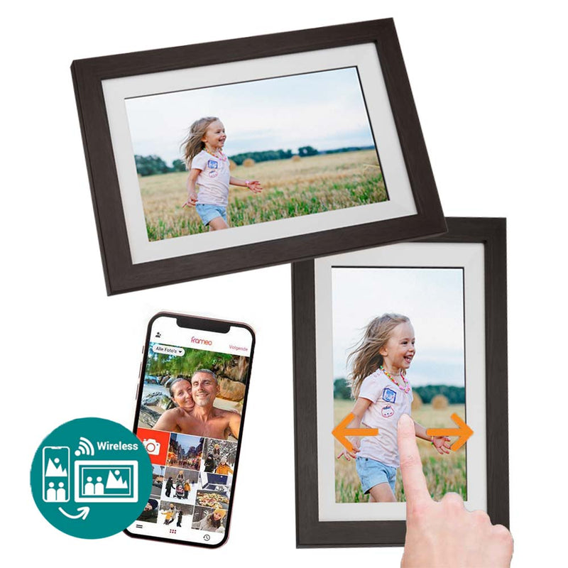 Load image into Gallery viewer, Benel frameo digitale fotolijst hf-101wb bruin 10.1 inch
