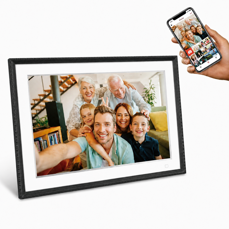 Load image into Gallery viewer, Benel frameo digitale fotolijst hf-109t zwart 10.1 inch met frameglow
