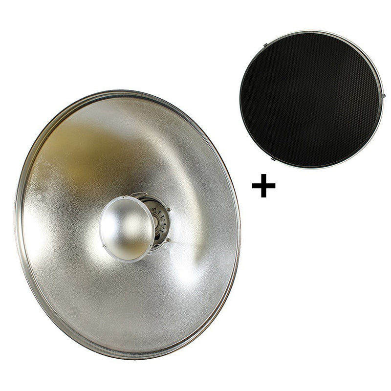Load image into Gallery viewer, Studioking beauty dish zilver sk-bd550 55 cm met honingraat
