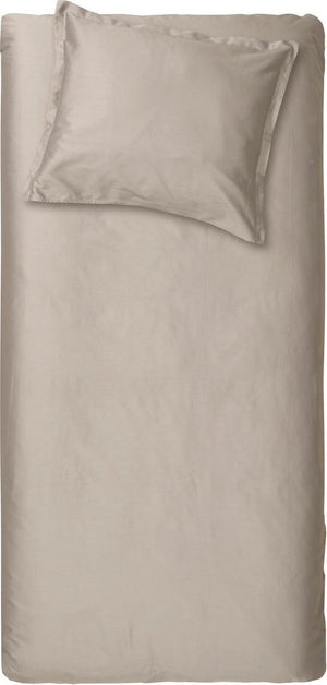Cinderella sundays dekbedovertrek - 1 persoons - satijn - 140 x 200 220 cm - taupe + 1 kussensloop 60x70