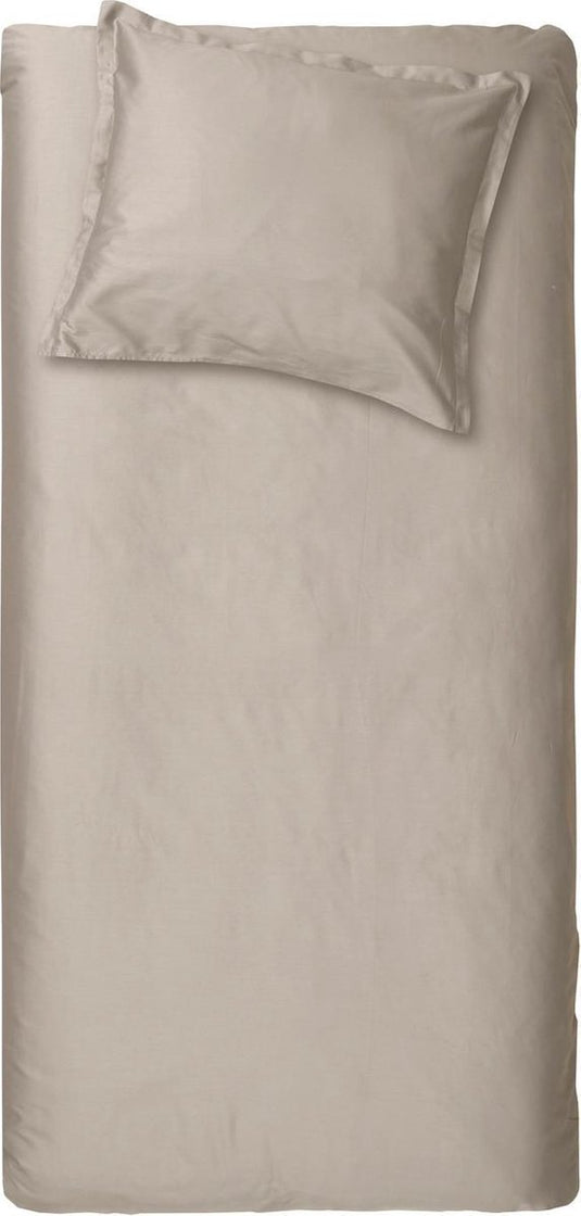 Cinderella sundays dekbedovertrek - 1 persoons - satijn - 140 x 200 220 cm - taupe + 1 kussensloop 60x70