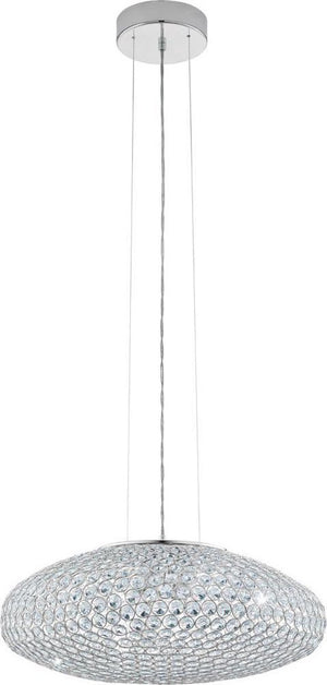 Eglo clemente - hanglamp - 3 lichts - ø540mm. - chroom - helder