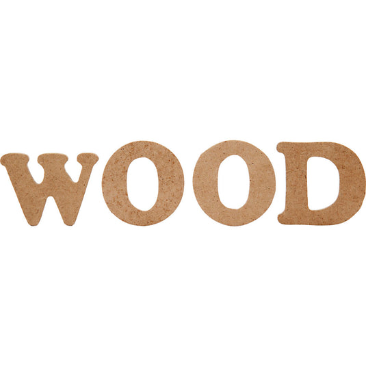 Creativ Company Houten letters cijfers H: 4 cm dikte 2,5 mm 288 stuks 1 doos