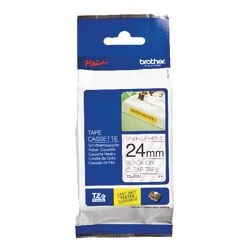 Extra klevende tape brother tzes151 24mmx8m zwart transparant