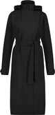 Agu trench coat long regenjas urban outdoor dames - zwart - s