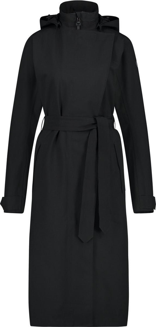 Agu trench coat long regenjas urban outdoor dames - zwart - xl