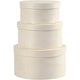 Creativ Company Ronde fineer doos H: 5 4 6 5 7 3 cm Ø 10,11 13 cm 3 stuks 1 set