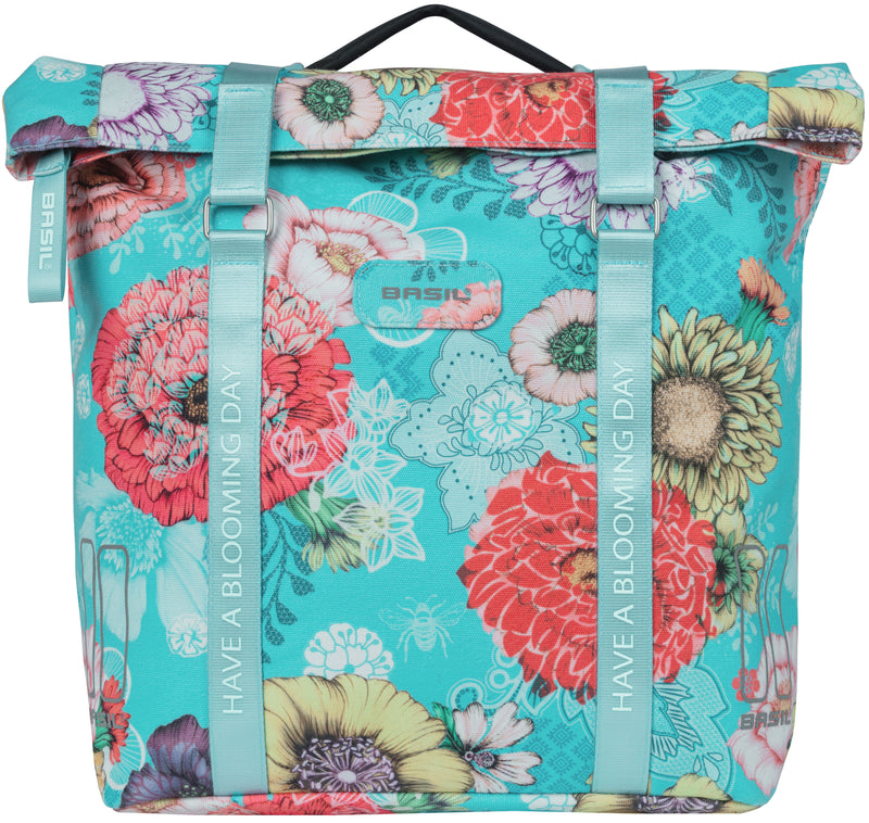 Load image into Gallery viewer, Basil Bloom Field dubbele fietstas, waterdicht, sky blue, 35L
