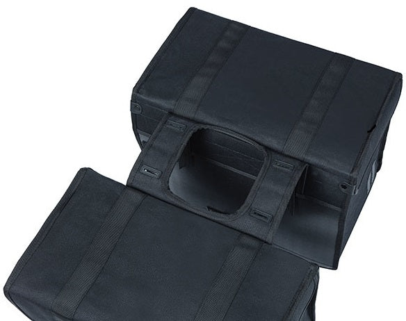 Load image into Gallery viewer, Basil Kavan Eco Classic dubbele fietstas - duurzaam organisch canvas - zwart - 68L
