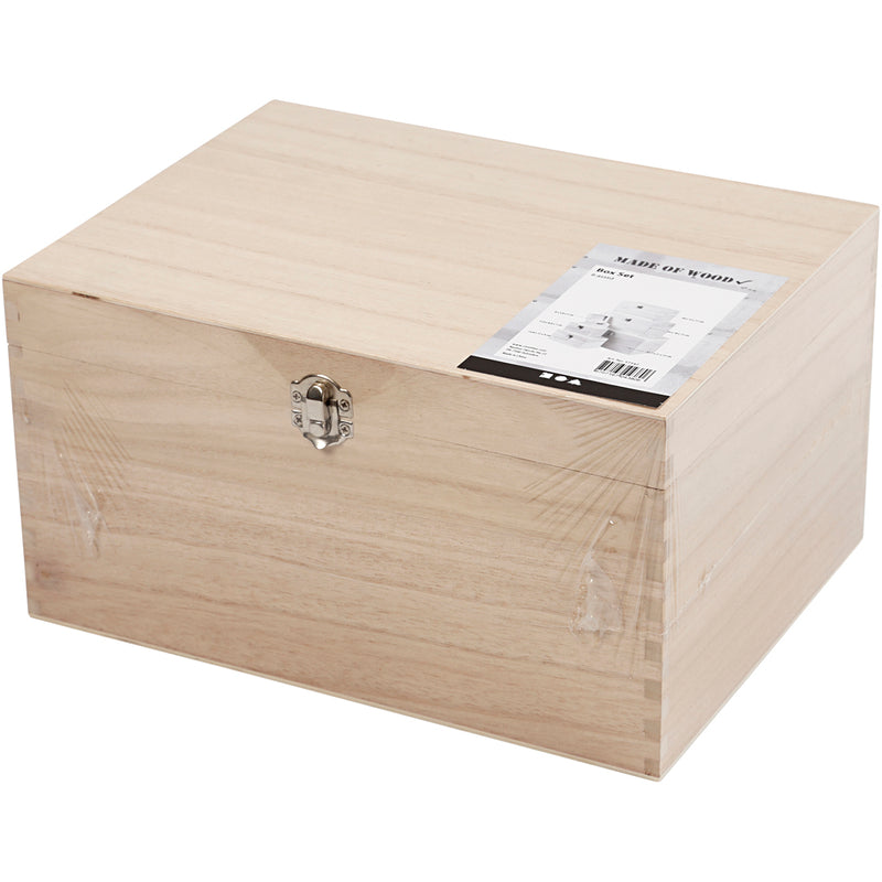 Load image into Gallery viewer, Https: www.cchobby.nl set-houten-dozen-h-5-7-9-11-13-15-cm-l-8-11-8-15-8-20-24-27-7-cm-b-5-8-8-8-12-15-18-21-cm-6-stuk-1-set
