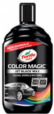 Turtle wax color magic jet black wax - reinigt geeft glans - herstelt en voegt kleur toe - camoufleert krasjes en doffe plekken – geeft duurzame bescherming - snel en gemakkelijk in gebruik – 500ml