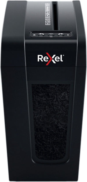 Rexel secure x8-sl fluisterstille papierversnipperaar - p4 microsnippers - tot 8 vel - 14l - zwart