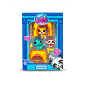 Littlest pet shop playset themed jungle 3-pack | 6 stuks