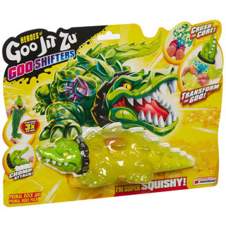 Goo jit zu heroes of primal rock jaw – stretch primal figuur met color change core
