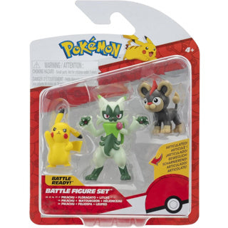 Load image into Gallery viewer, Pokémon battle figuren 3-pack litleo pikachu #5 en floragato
