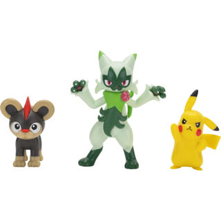 Load image into Gallery viewer, Pokémon battle figuren 3-pack litleo pikachu #5 en floragato

