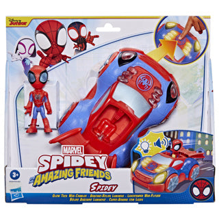 Load image into Gallery viewer, Hasbro Spidey and His Amazing Friends Glow Tech Web-Crawler en Spidey Actiefiguur
