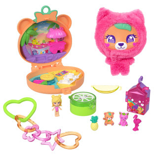Chargez l'image dans la visionneuse de la galerie, Polly pocket knuffelbeer compacte speelset
